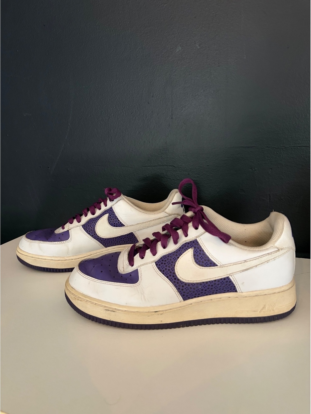Vintage 2008 Nike Air Force 1 ’07 Varsity Purple Octagon Pack Women’s 8.5